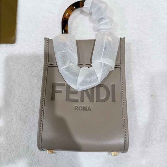 Fendi Handbags - Fendi Sunshine Mini Taupe Shoulder/crossbody Bag